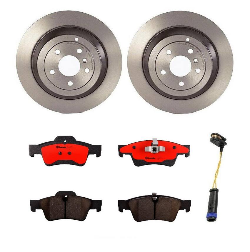 Mercedes Brembo Brakes Kit - Pads and Rotors Rear (330mm) (Ceramic) 1645401017 - Brembo 1538871KIT